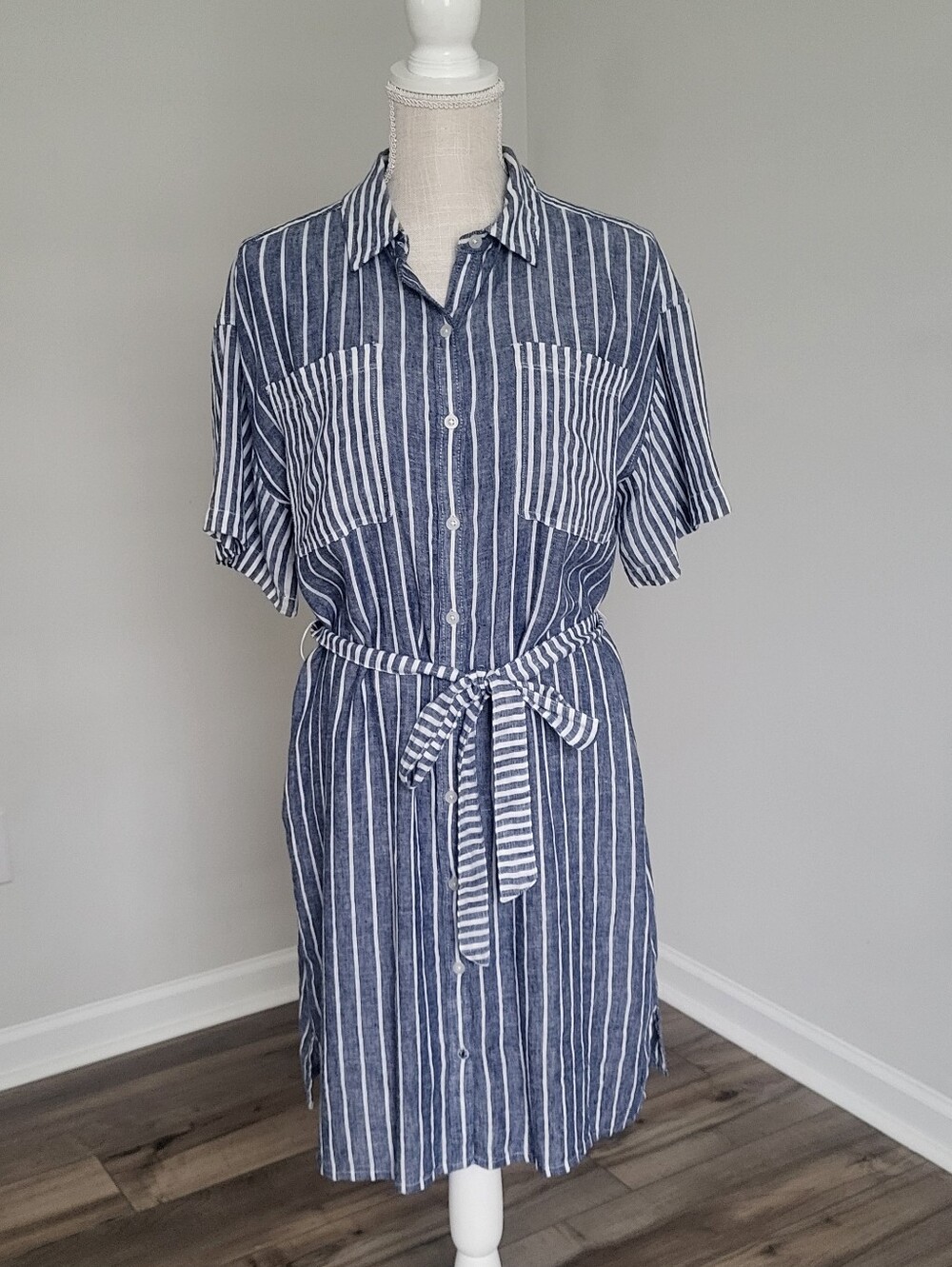 Nautica Striped Shirt Dress